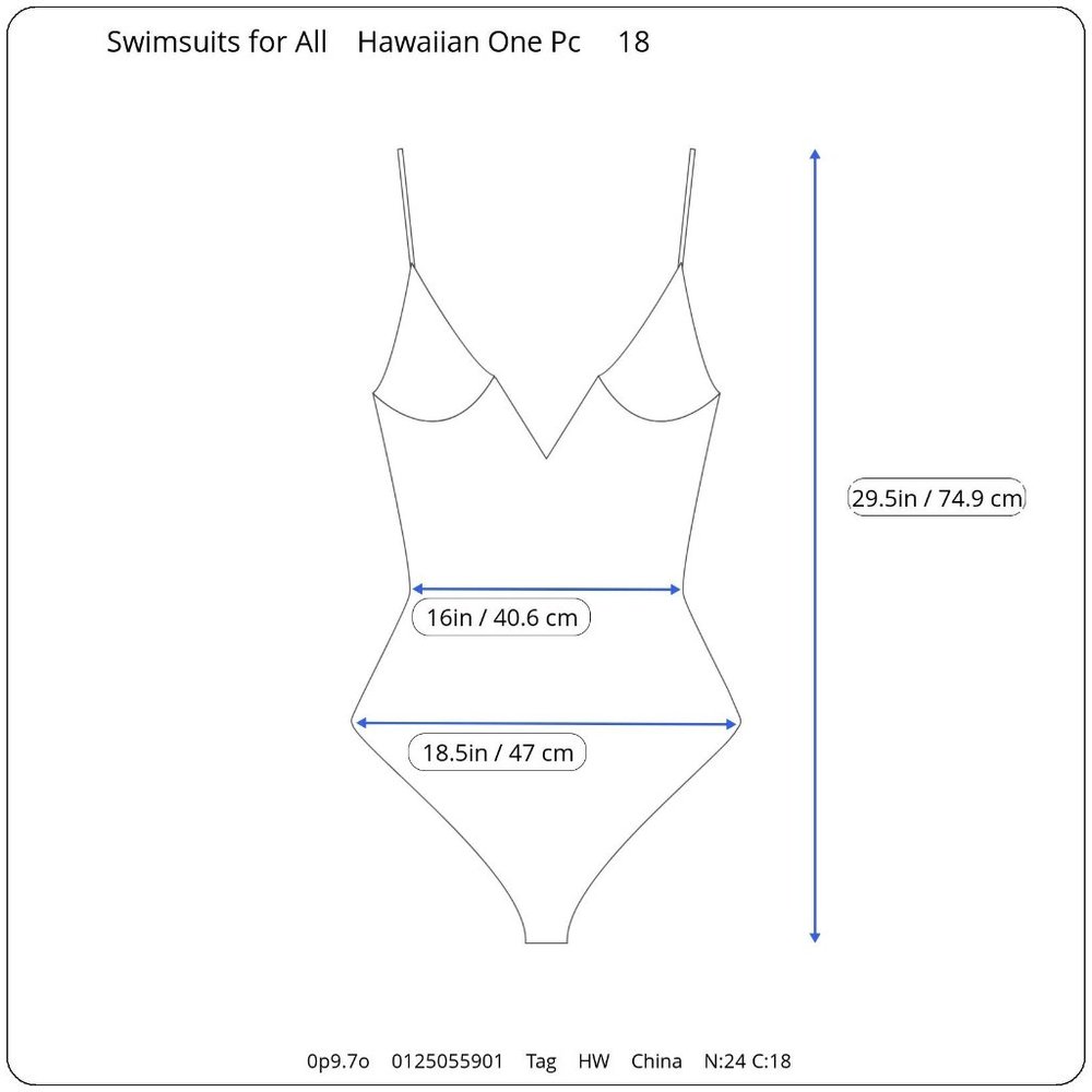 Swimsuits for All One Piece Swimsuit Womens 18 Plus Size Hawaiian Swimwear - Picture 9 of 9